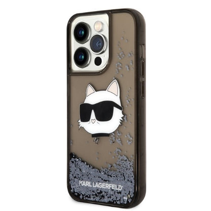 Futrola za Apple iPhone 14 Pro Max, Karl Lagerfeld, Glitter Choupette's Head, Crna