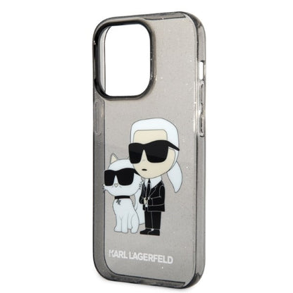 Futrola za Apple iPhone 14 Pro Max, Karl Lagerfeld, Glitter Karl & Choupette, Crna