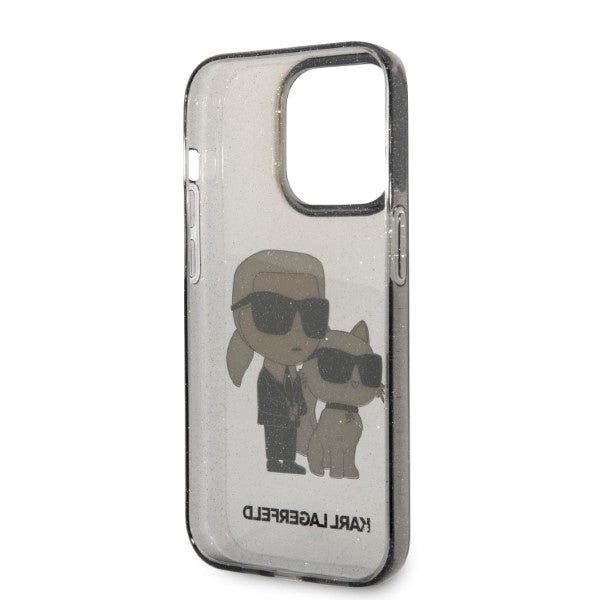 Futrola za Apple iPhone 14 Pro Max, Karl Lagerfeld, Glitter Karl & Choupette, Crna