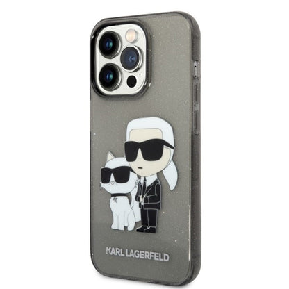 Futrola za Apple iPhone 14 Pro Max, Karl Lagerfeld, Glitter Karl & Choupette, Crna