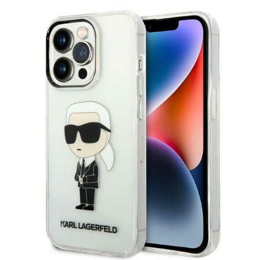 Futrola za Apple iPhone 14 Pro Max, Karl Lagerfeld, Ikonik Karl, Prozirna