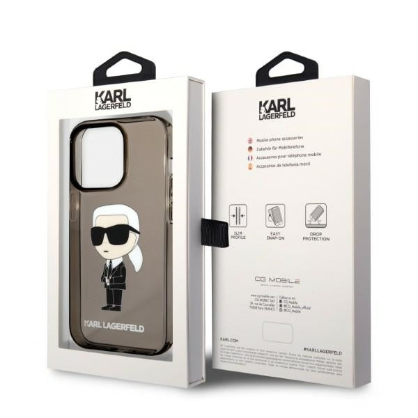 Futrola za Apple iPhone 14 Pro Max, Karl Lagerfeld, IML Ikonik NFT, Crna