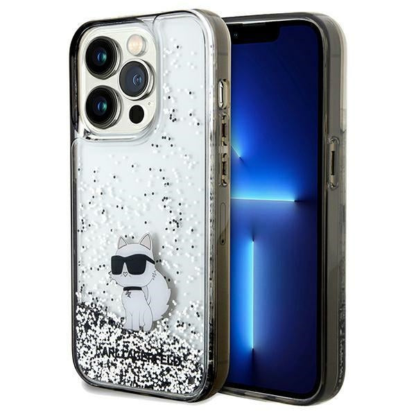 Futrola za Apple iPhone 14 Pro Max, Karl Lagerfeld, Liquid Glitter Choupette, Prozirna
