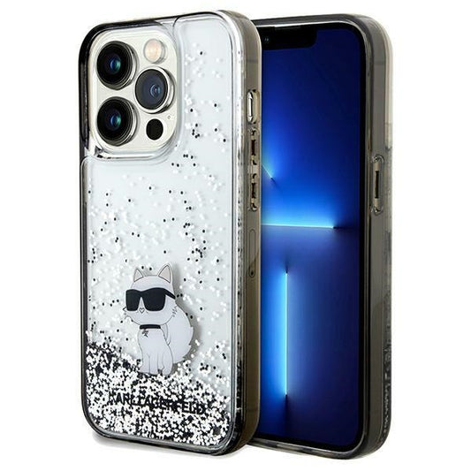 Futrola za Apple iPhone 14 Pro Max, Karl Lagerfeld, Liquid Glitter Choupette, Prozirna