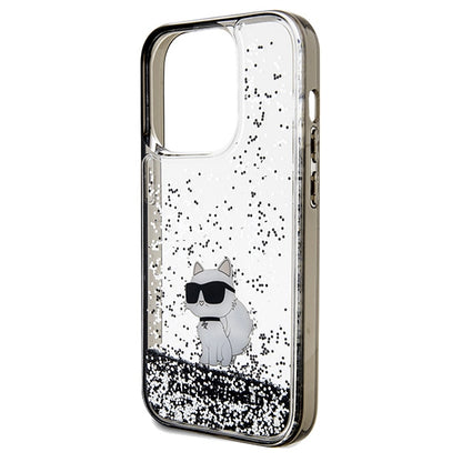 Futrola za Apple iPhone 14 Pro Max, Karl Lagerfeld, Liquid Glitter Choupette, Prozirna