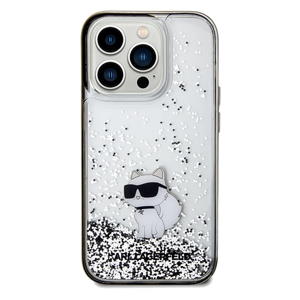 Futrola za Apple iPhone 14 Pro Max, Karl Lagerfeld, Liquid Glitter Choupette, Prozirna