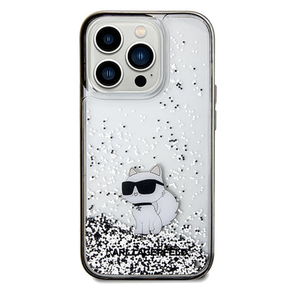 Futrola za Apple iPhone 14 Pro Max, Karl Lagerfeld, Liquid Glitter Choupette, Prozirna