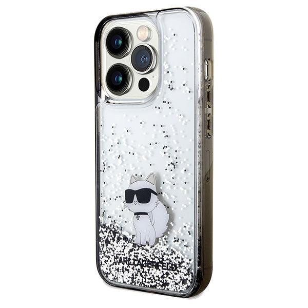Futrola za Apple iPhone 14 Pro Max, Karl Lagerfeld, Liquid Glitter Choupette, Prozirna