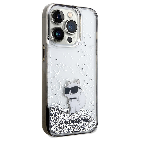Futrola za Apple iPhone 14 Pro Max, Karl Lagerfeld, Liquid Glitter Choupette, Prozirna
