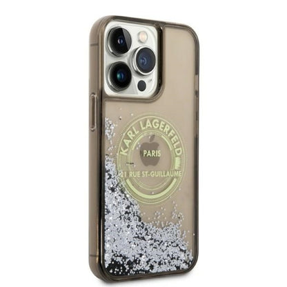 Futrola za Apple iPhone 14 Pro Max, Karl Lagerfeld, Liquid Glitter RSG, Crna