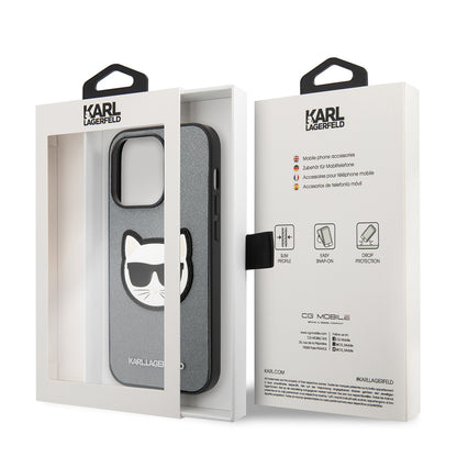 Futrola za Apple iPhone 14 Pro Max, Karl Lagerfeld, Saffiano Choupette's Head, Srebrna