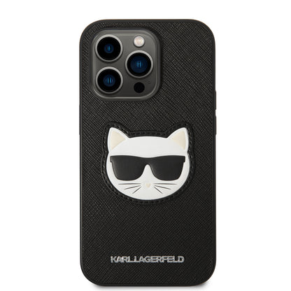 Futrola za Apple iPhone 14 Pro Max, Karl Lagerfeld, Saffiano Choupette's Head, Crna