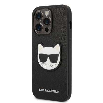 Futrola za Apple iPhone 14 Pro Max, Karl Lagerfeld, Saffiano Choupette's Head, Crna