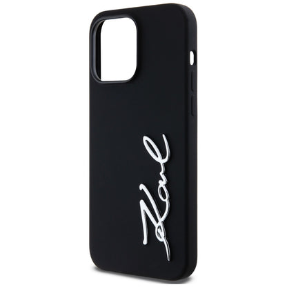 Futrola za Apple iPhone 14 Pro Max, Karl Lagerfeld, Silicone Script, Crna