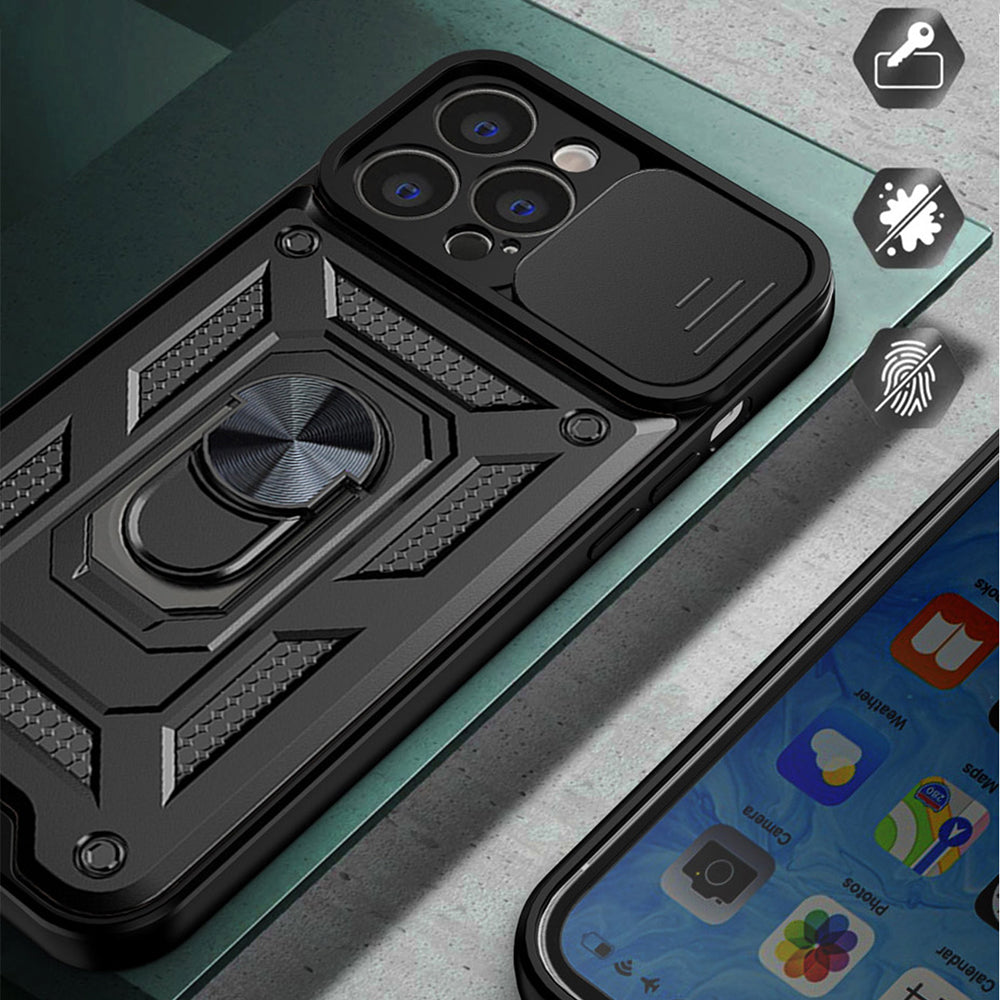 Maska za Apple iPhone 14 Pro Max, Techsuit, CamShield, Crna