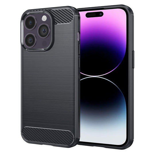 Maska za Apple iPhone 14 Pro Max, Techsuit, Karbon, Crna