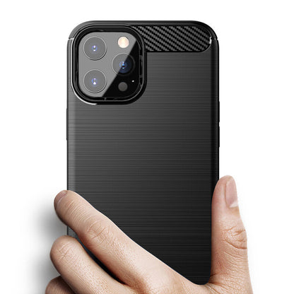 Maska za Apple iPhone 14 Pro Max, Techsuit, Karbon, Crna