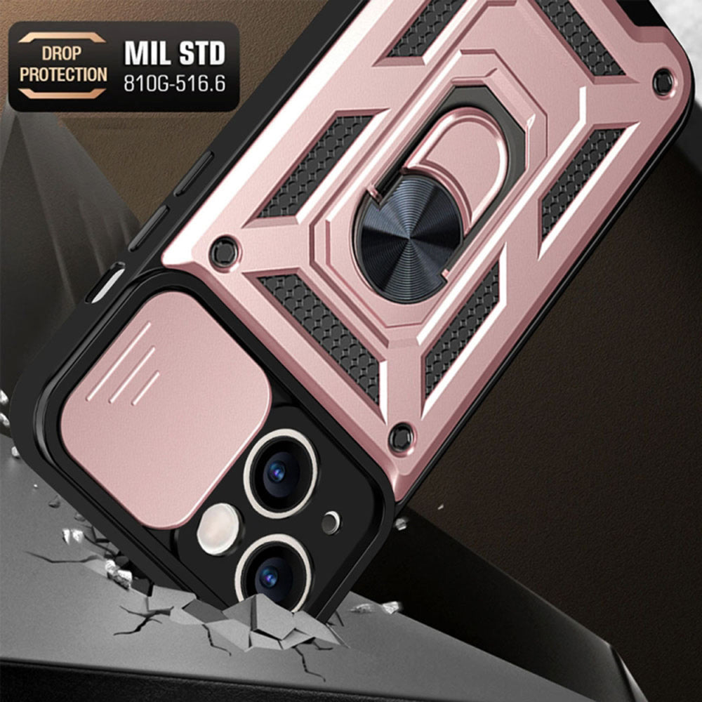 Maska za Apple iPhone 14 Pro, Techsuit, CamShield, Roza