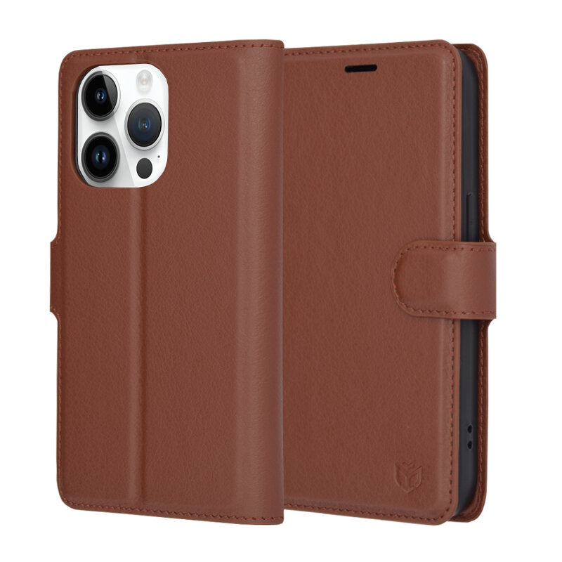 Futrola za Apple iPhone 14 Pro, Techsuit, Leather Folio, Smeđa