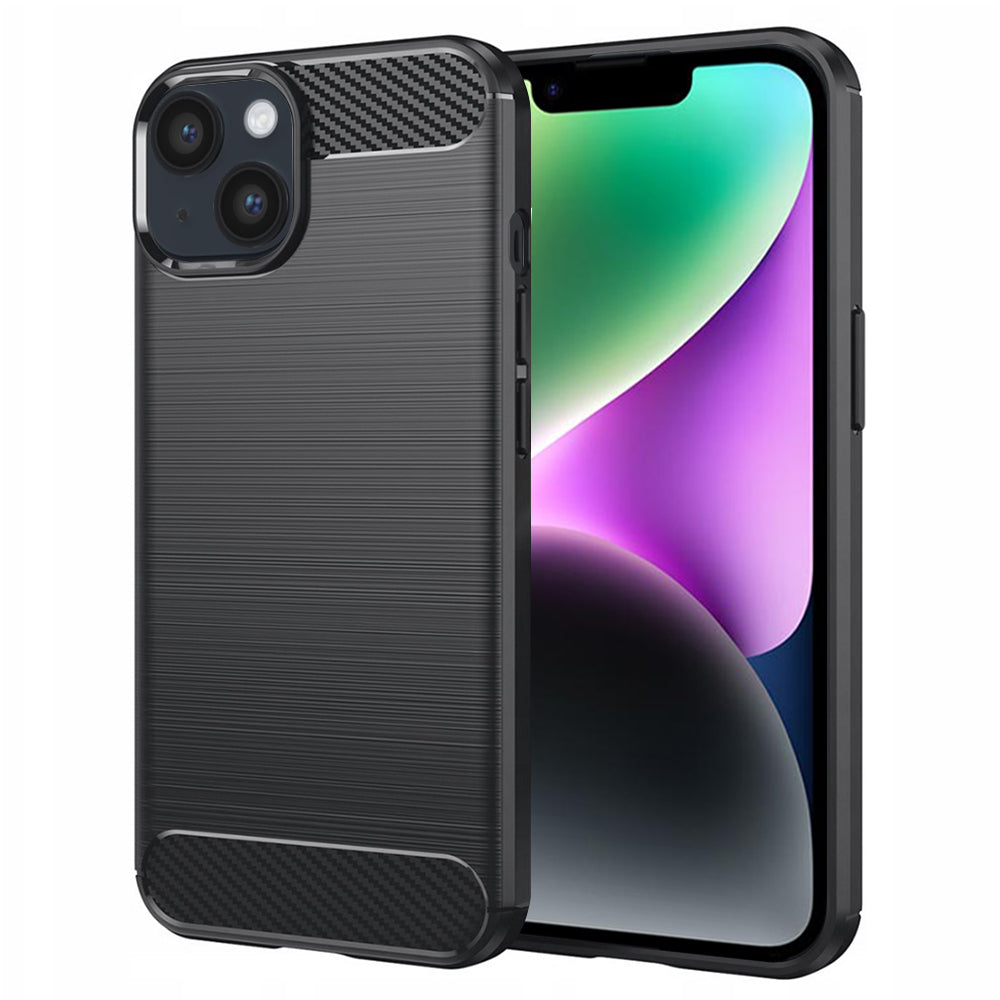 Maska za Apple iPhone 14, Techsuit, Karbon, Crna