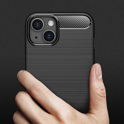 Maska za Apple iPhone 14, Techsuit, Karbon, Crna