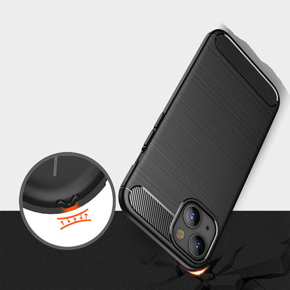 Maska za Apple iPhone 14, Techsuit, Karbon, Crna