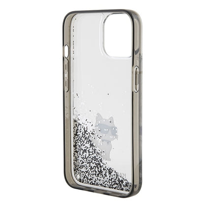 Futrola za Apple iPhone 15 / 14 / 13, Karl Lagerfeld, Liquid Glitter Choupette, Prozirna