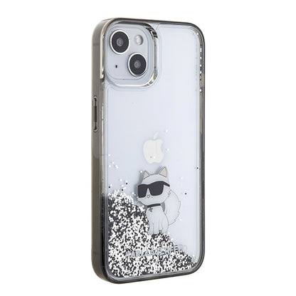 Futrola za Apple iPhone 15 / 14 / 13, Karl Lagerfeld, Liquid Glitter Choupette, Prozirna