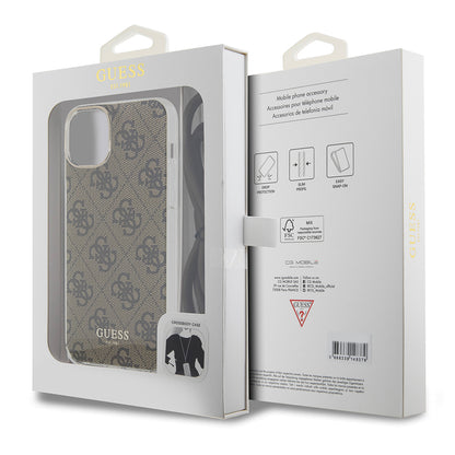 Futrola za Apple iPhone 15, Guess, 4G IML Printed Crossbody, Smeđa