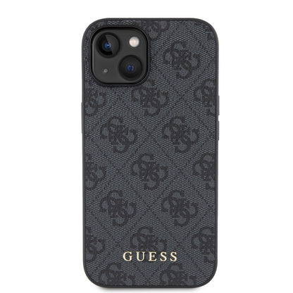Futrola za Apple iPhone 15, Guess, 4G Metal Gold Logo, Siva
