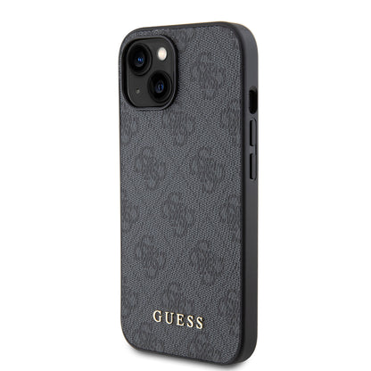 Futrola za Apple iPhone 15, Guess, 4G Metal Gold Logo, Siva