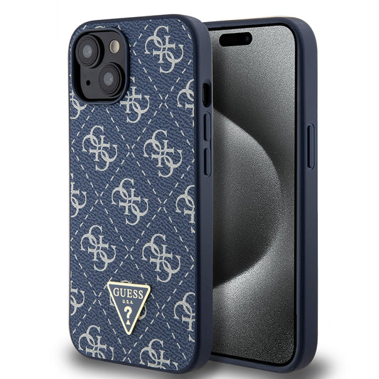 Futrola za Apple iPhone 15, Guess, 4G Triangle Logo, Plava