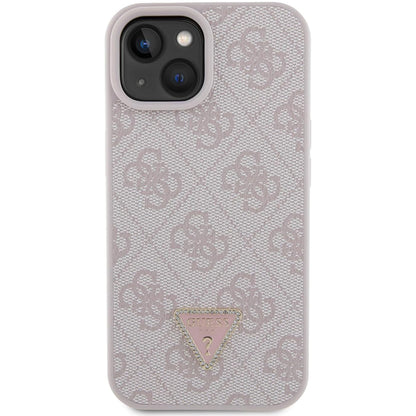 Futrola za Apple iPhone 15, Guess, 4G Triangle Strass, Roza
