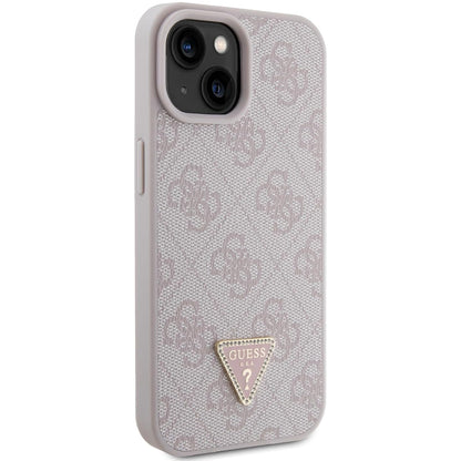 Futrola za Apple iPhone 15, Guess, 4G Triangle Strass, Roza