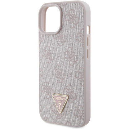 Futrola za Apple iPhone 15, Guess, 4G Triangle Strass, Roza