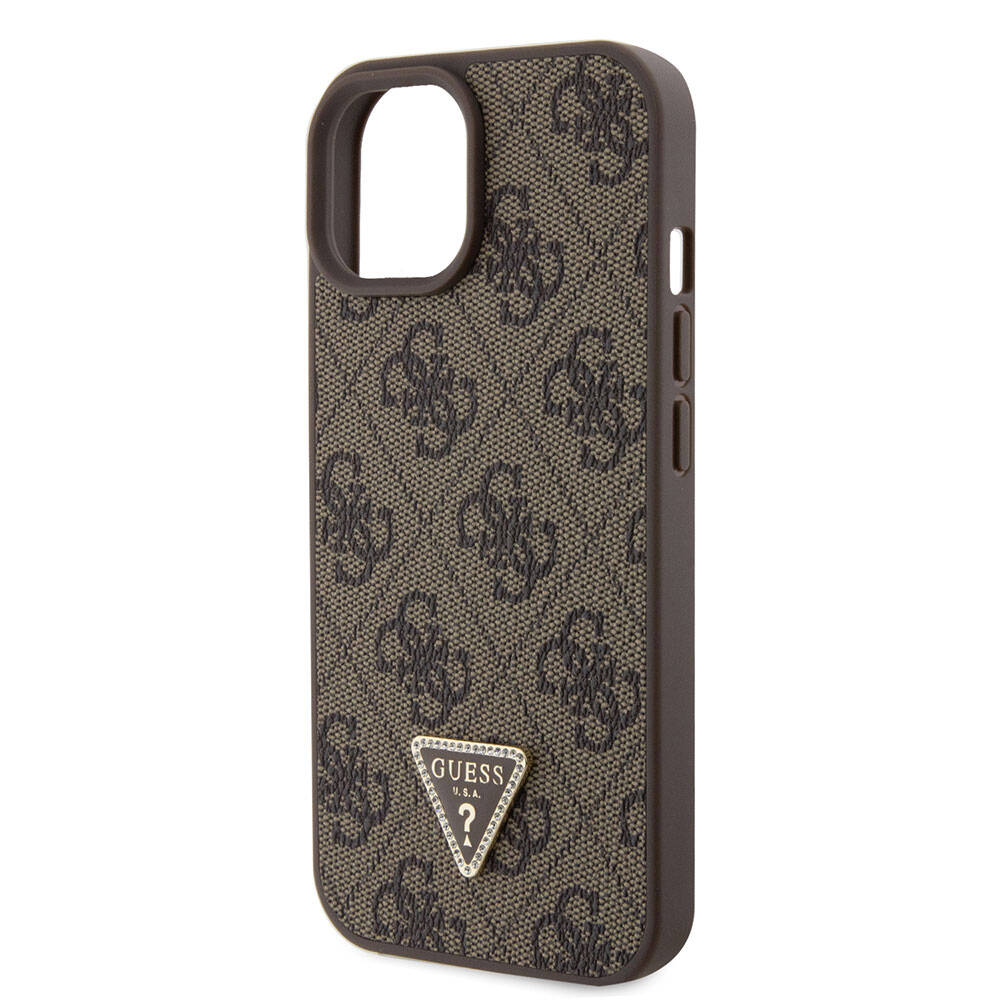 Futrola za Apple iPhone 15, Guess, Crossbody 4G Metal Logo, Smeđa