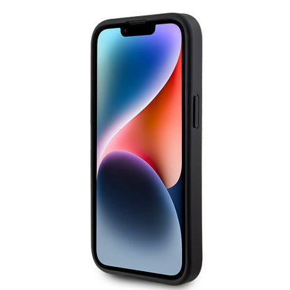 Futrola za Apple iPhone 15, Guess, Glitter Big 4G Script, Crna