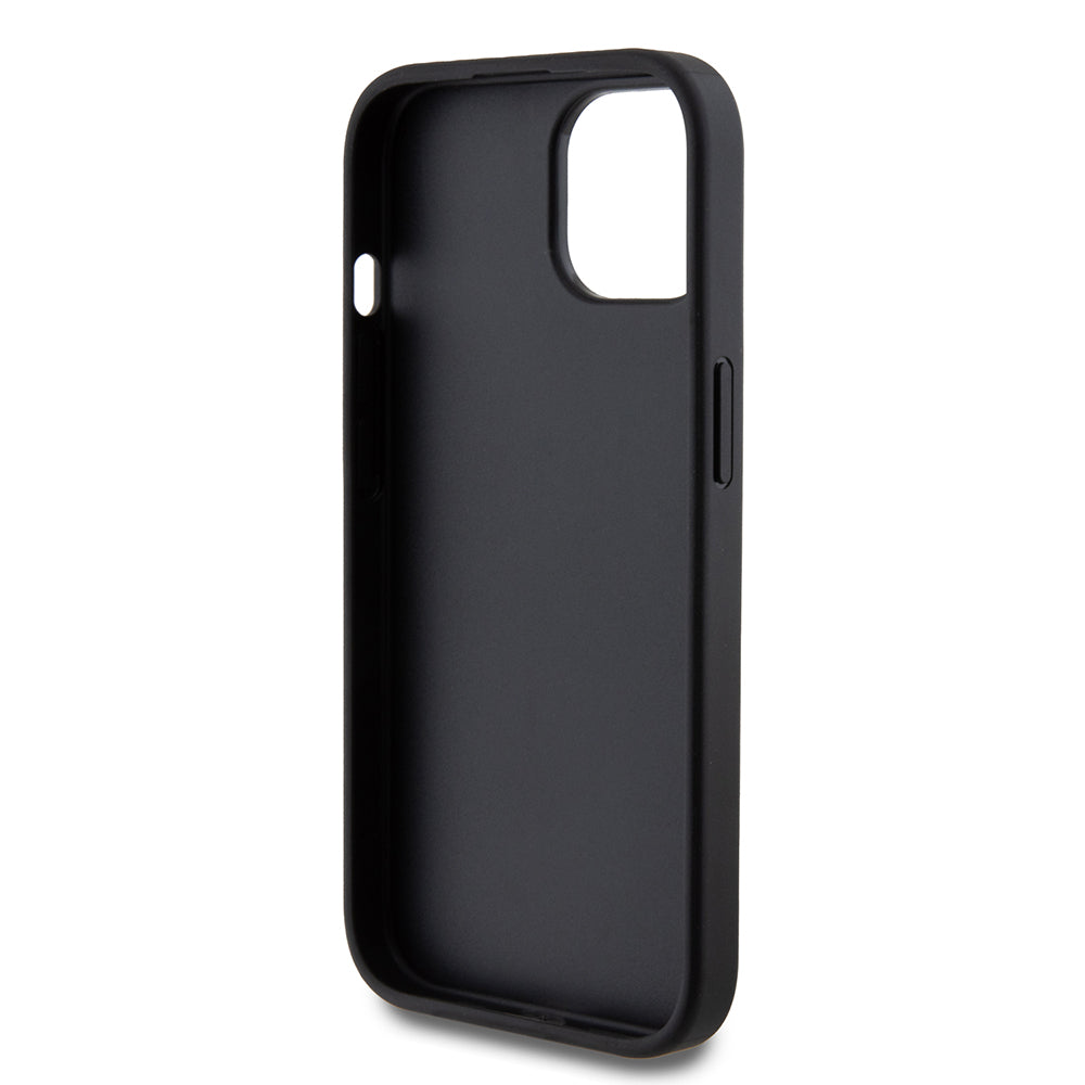 Futrola za Apple iPhone 15, Guess, Glitter Big 4G Script, Crna