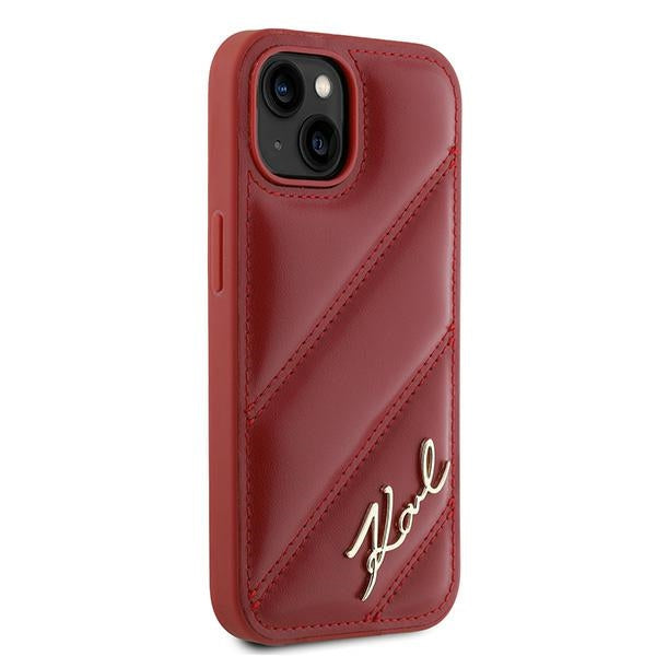 Futrola za Apple iPhone 15, Karl Lagerfeld, Diagonal Quilted Script, Rosie