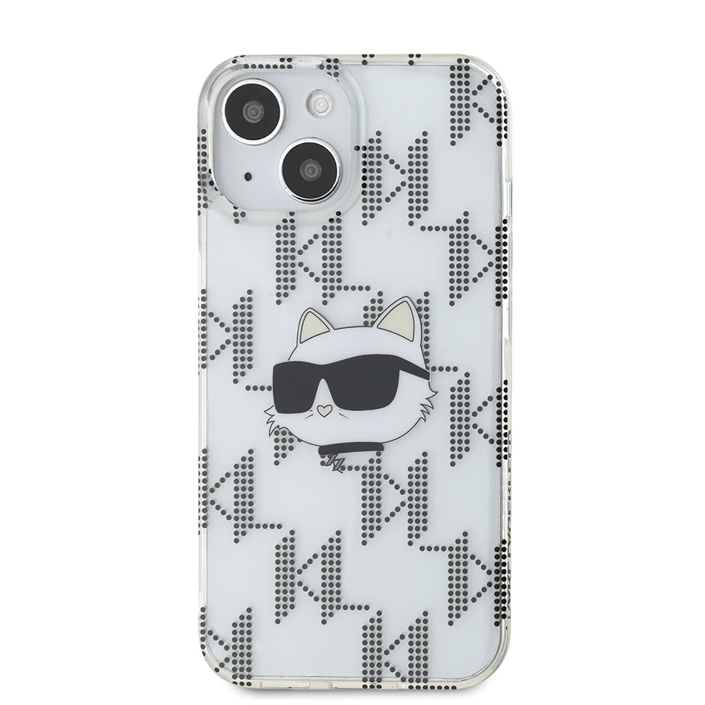 Futrola za Apple iPhone 15, Karl Lagerfeld, IML Electroplated Choupette Head, Prozirna