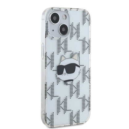Futrola za Apple iPhone 15, Karl Lagerfeld, IML Electroplated Choupette Head, Prozirna