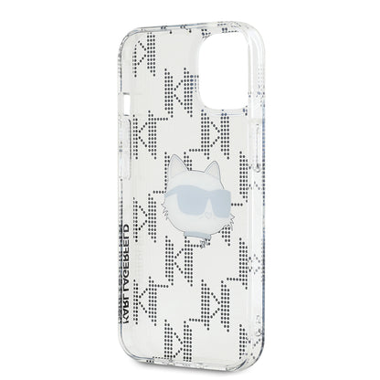 Futrola za Apple iPhone 15, Karl Lagerfeld, IML Electroplated Choupette Head, Prozirna