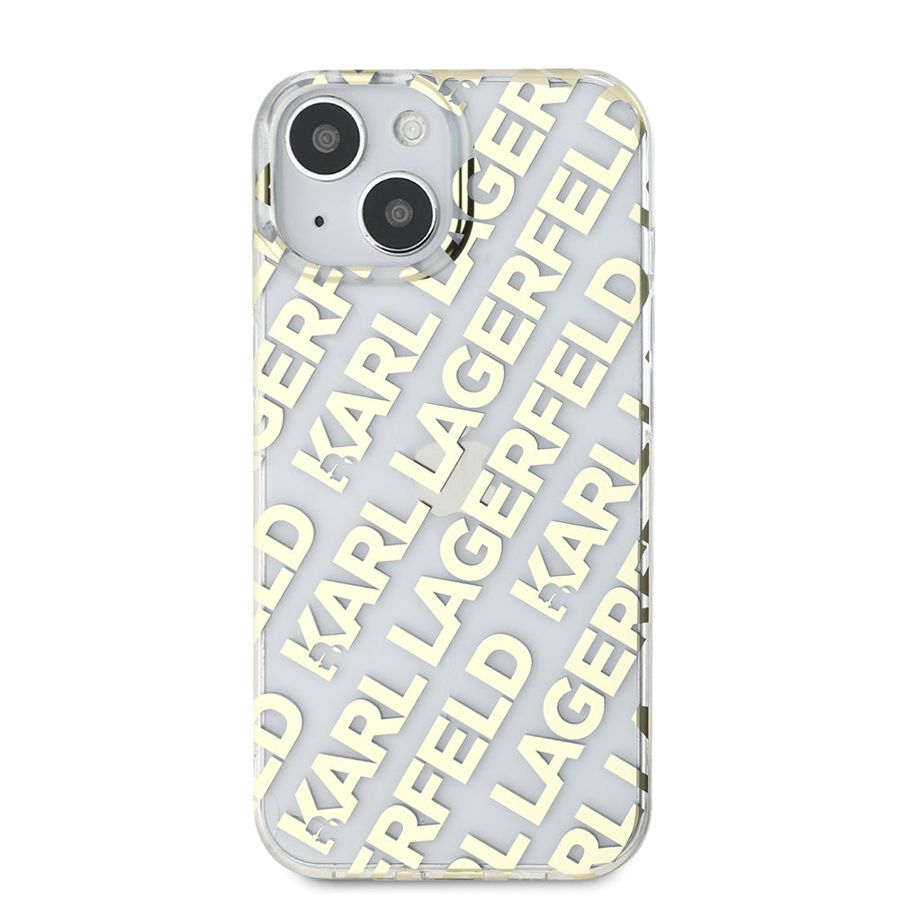 Futrola za Apple iPhone 15, Karl Lagerfeld, IML Luxury Gold Fullover Logo, Zlatna