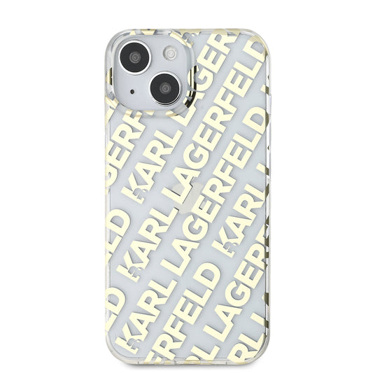 Futrola za Apple iPhone 15, Karl Lagerfeld, IML Luxury Gold Fullover Logo, Zlatna