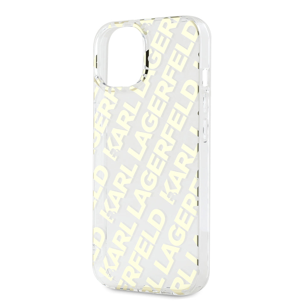 Futrola za Apple iPhone 15, Karl Lagerfeld, IML Luxury Gold Fullover Logo, Zlatna