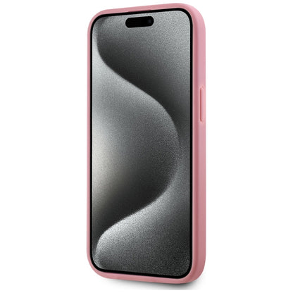Futrola za Apple iPhone 15, Karl Lagerfeld, Metal Signature, Roza