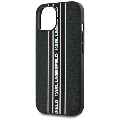 Futrola za Apple iPhone 15, Karl Lagerfeld, Saffiano Athleisure Stripes with Strap, Roza