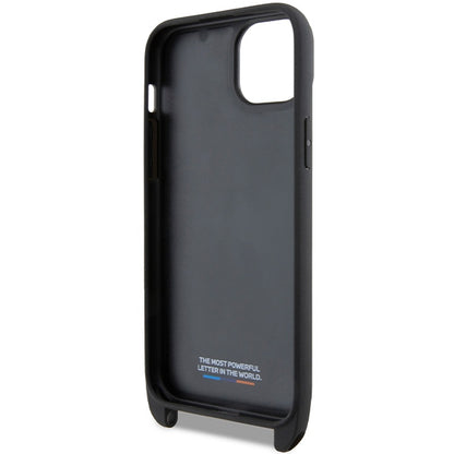 Maska za Apple iPhone 15 Plus, BMW, M Edition Carbon Stripe & Strap, Crna