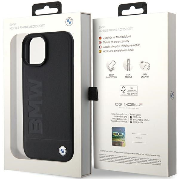 Maska za Apple iPhone 15 Plus, BMW, Natural Hot Stamp, Crna