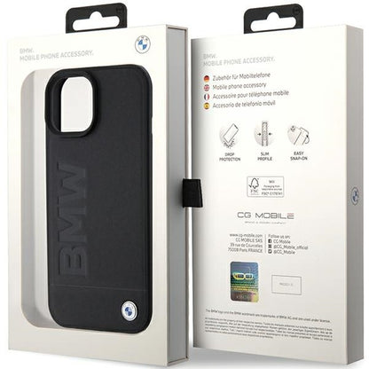 Maska za Apple iPhone 15 Plus, BMW, Natural Hot Stamp, Crna
